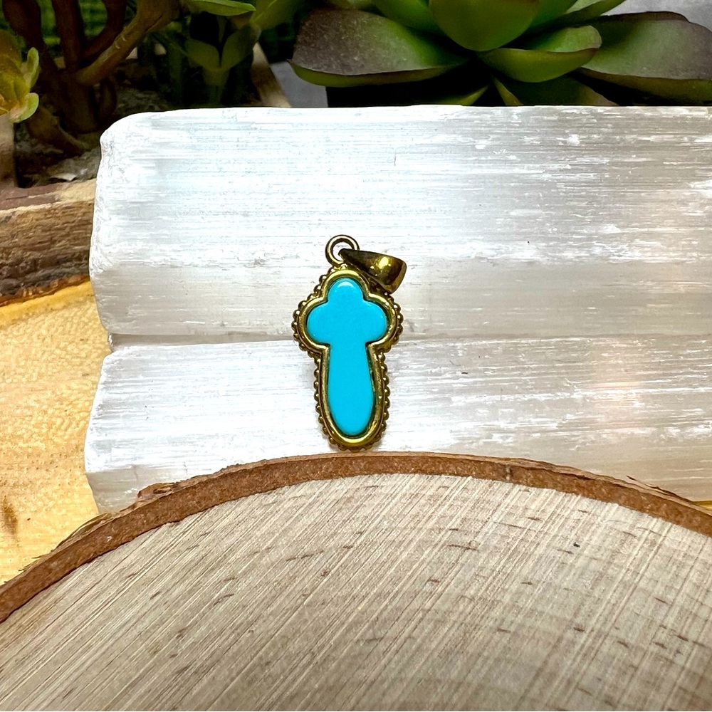 VTG| 925 Turquoise Cross 💙✨